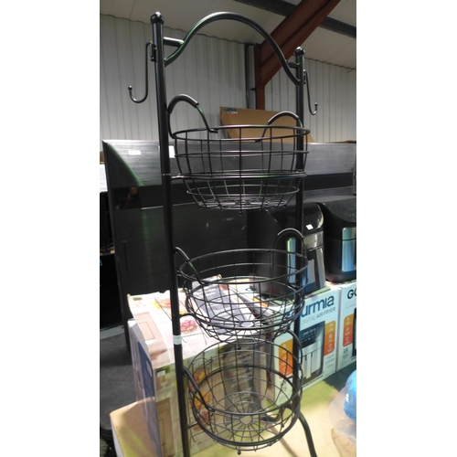 3082 - 3-Tier Baskets With Stand (308-198) * This lot is subject to VAT