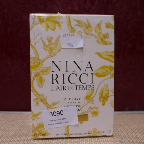 3090 - Nina Ricci L'Air Du Temps A Paris 50ml Spray (303-327/904) * This lot is subject to VAT