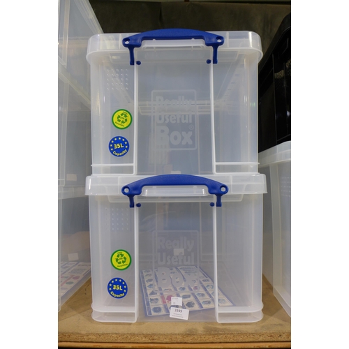 3349 - Set of two Really Useful Storage Boxes, 35L capacity each