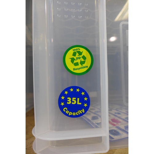 3349 - Set of two Really Useful Storage Boxes, 35L capacity each