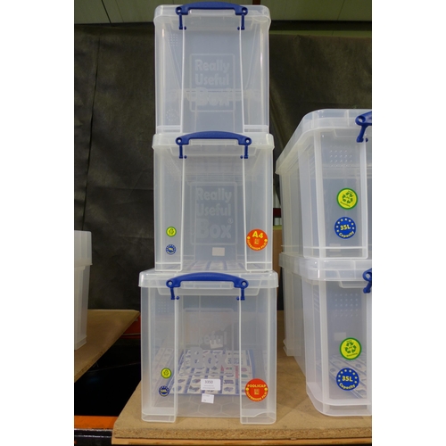 3350 - Set of three Really Useful Storage Boxes - 2 x 19L & 1 x 24L capacity