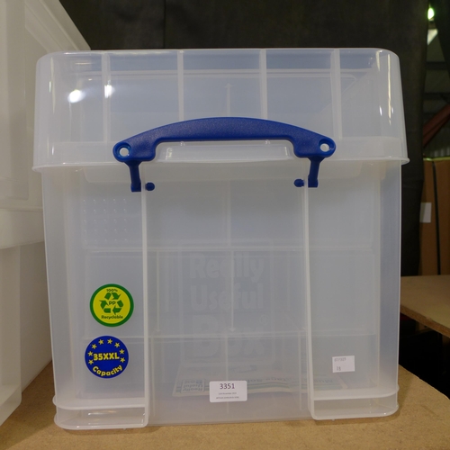 3351 - 35XXL capacity Really Useful Storage Box with internal divider compartments