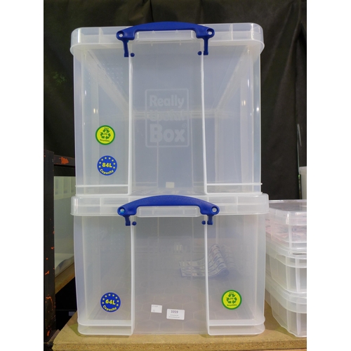 3359 - Two Really Useful Storage Boxes - 64 & 84L