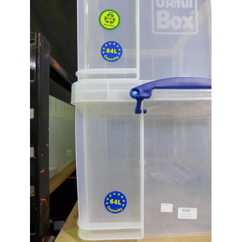 3359 - Two Really Useful Storage Boxes - 64 & 84L