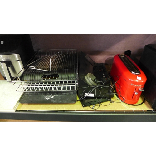 3371 - Qty Of Scrap Items inc Kitchenaid Qoh 2 Slice Toaster, Gourmia Air Fryer 7Qt, Sur La Table Double Ai... 