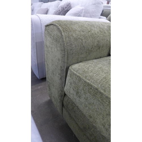 1365 - A Morello moss green textured weave upholstered three seater sofa, RRP £1,099