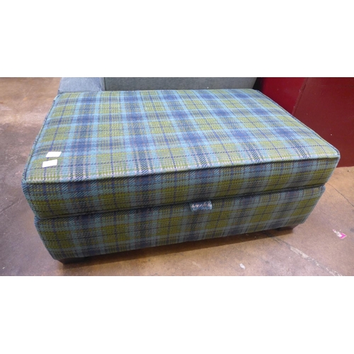 1375 - A Barker and Stonehouse chequered upholstered ottoman footstool