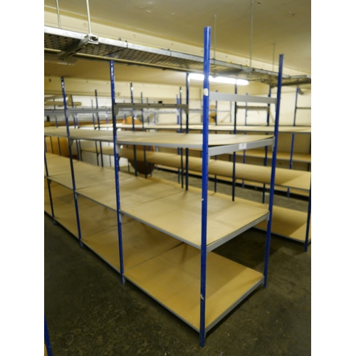 1 - Forty-nine bays of three tier industrial commercial shelving suitable for light to medium weight ite... 