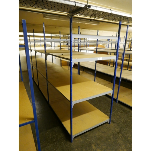 1 - Forty-nine bays of three tier industrial commercial shelving suitable for light to medium weight ite... 