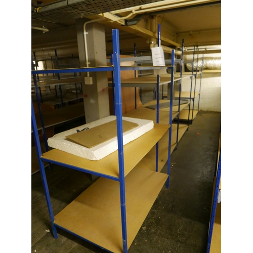 1 - Forty-nine bays of three tier industrial commercial shelving suitable for light to medium weight ite... 