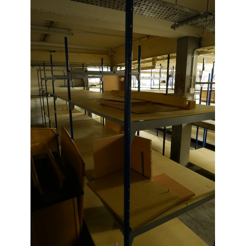 1 - Forty-nine bays of three tier industrial commercial shelving suitable for light to medium weight ite... 