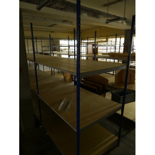 1 - Forty-nine bays of three tier industrial commercial shelving suitable for light to medium weight ite... 