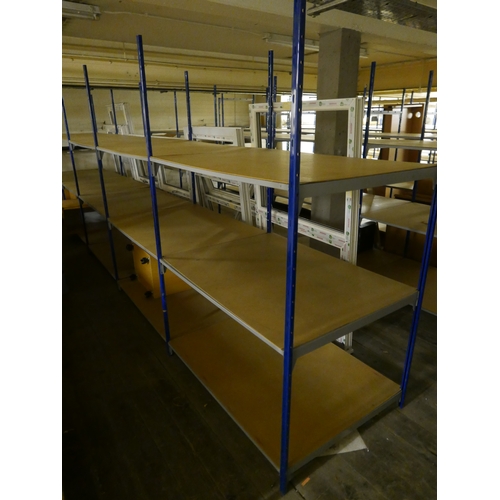 1 - Forty-nine bays of three tier industrial commercial shelving suitable for light to medium weight ite... 