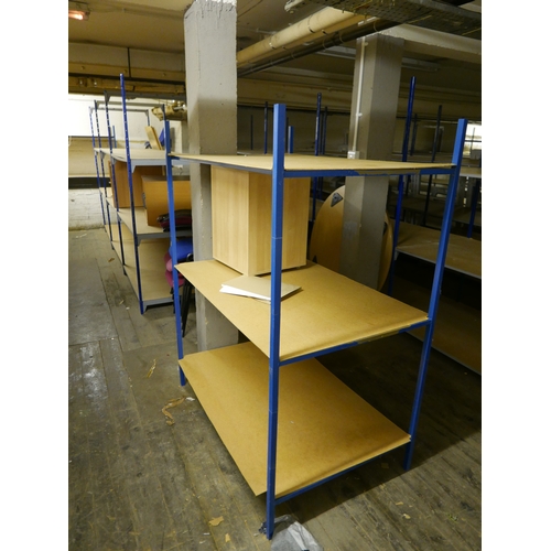 1 - Forty-nine bays of three tier industrial commercial shelving suitable for light to medium weight ite... 