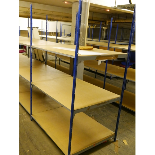 1 - Forty-nine bays of three tier industrial commercial shelving suitable for light to medium weight ite... 