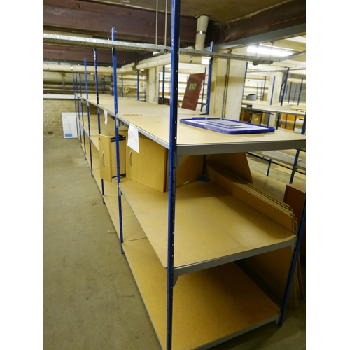 2 - Forty-three bays of three tier industrial/commercial shelving suitable for light to medium weight it... 