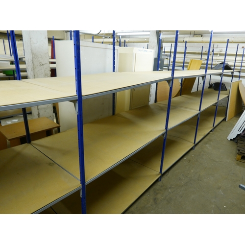 2 - Forty-three bays of three tier industrial/commercial shelving suitable for light to medium weight it... 