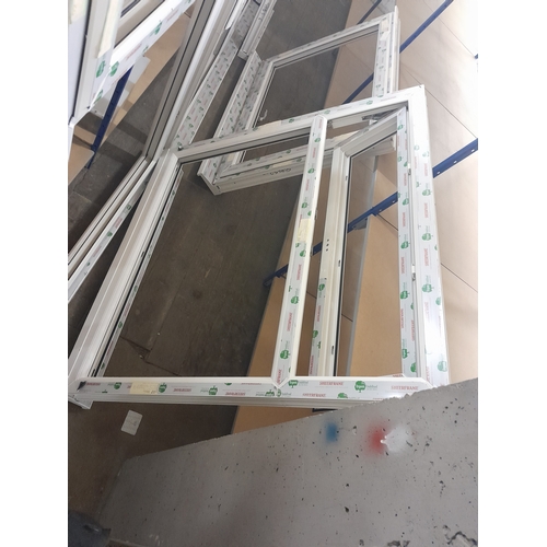 4 - Twelve UPVC window frames, various sizes, two with glass panels

Lot is offered for sale in situ at ... 