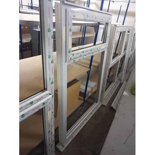 4 - Twelve UPVC window frames, various sizes, two with glass panels

Lot is offered for sale in situ at ... 