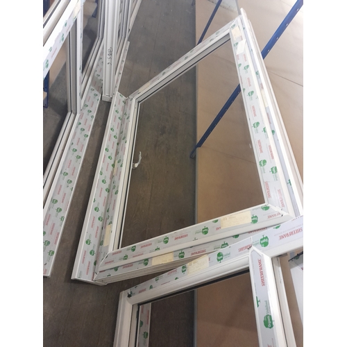 4 - Twelve UPVC window frames, various sizes, two with glass panels

Lot is offered for sale in situ at ... 