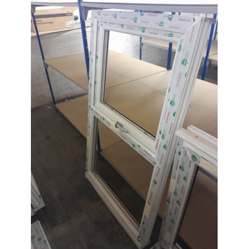 4 - Twelve UPVC window frames, various sizes, two with glass panels

Lot is offered for sale in situ at ... 