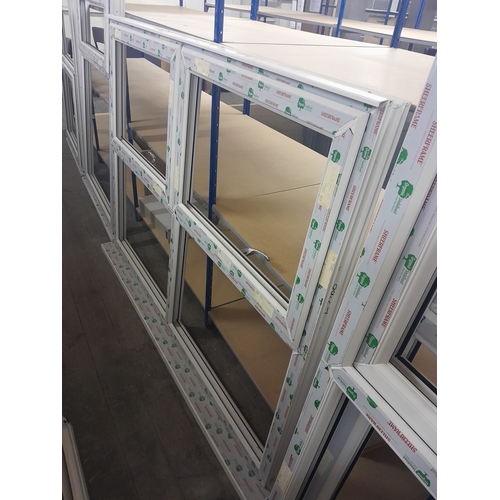 4 - Twelve UPVC window frames, various sizes, two with glass panels

Lot is offered for sale in situ at ... 