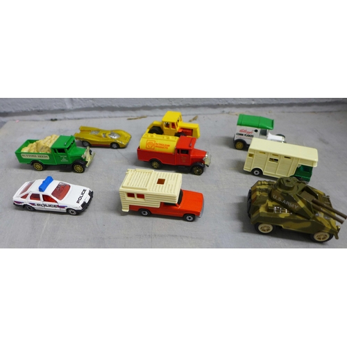 1110 - A box of die-cast model vehicles, Matchbox, Corgi, etc. **PLEASE NOTE THIS LOT IS NOT ELIGIBLE FOR P... 