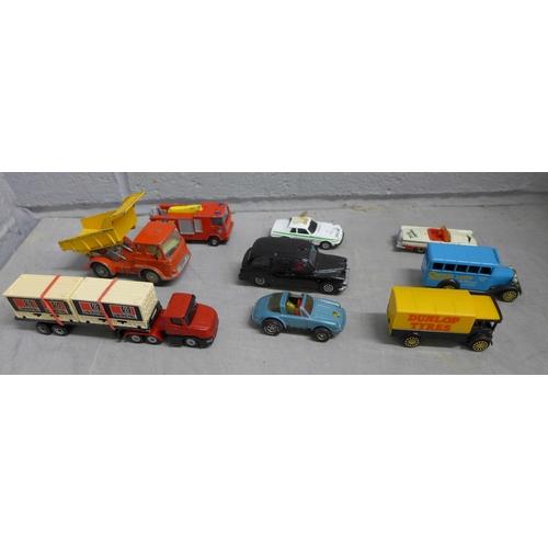 1110 - A box of die-cast model vehicles, Matchbox, Corgi, etc. **PLEASE NOTE THIS LOT IS NOT ELIGIBLE FOR P... 