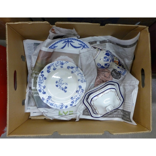 1143 - Five boxes of mixed china and glass **PLEASE NOTE THIS LOT IS NOT ELIGIBLE FOR POSTING AND PACKING**