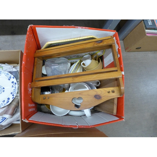 1143 - Five boxes of mixed china and glass **PLEASE NOTE THIS LOT IS NOT ELIGIBLE FOR POSTING AND PACKING**