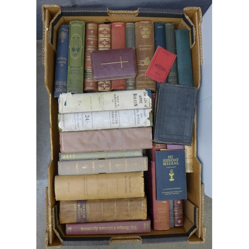 1151 - Two boxes of late 19th/early 20th Century books, some with decorative bindings **PLEASE NOTE THIS LO... 