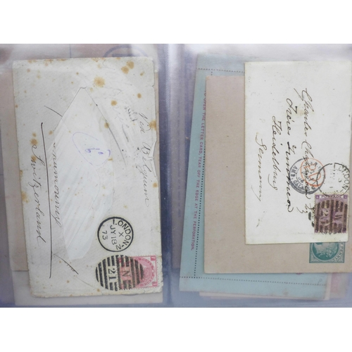 621 - Stamps; GB postal history from Queen Victoria and Edward VII, 42 items including 11 pre-stamp