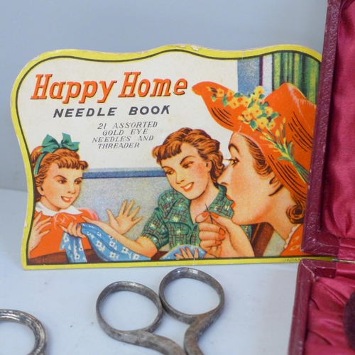 647 - Assorted vintage needlework items