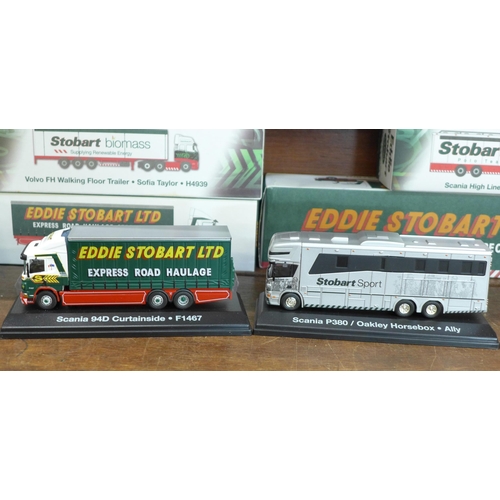 661 - Twelve Atlas Edition Eddie Stobart trucks and lorries, boxed