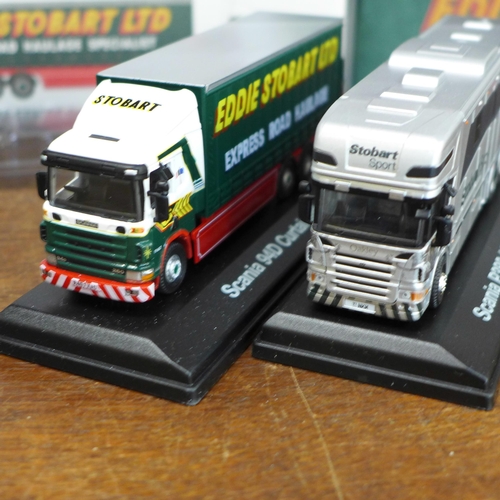 661 - Twelve Atlas Edition Eddie Stobart trucks and lorries, boxed