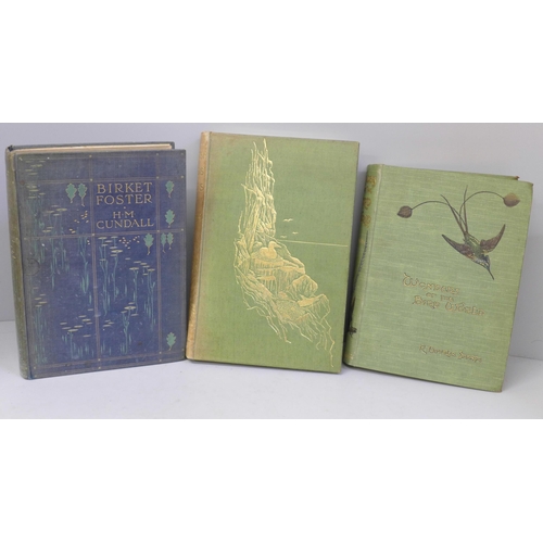 688 - Three volumes; British Birds' Nests, Kearton, published by Cassell & Co., 1898, Wonders of the Bird ... 