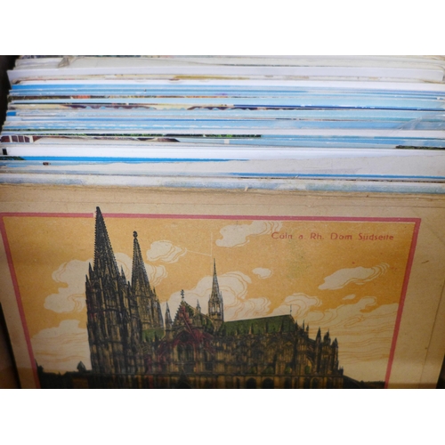 689 - Postcards; a box of postcards, vintage to modern