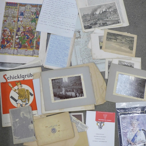 700 - Mixed ephemera including Schicklgruber by Robert Colling-Pyper and Margaret Staurids, cabinet cards ... 