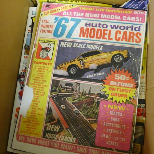 701 - A box of ephemera, toy catalogues, 1960s, 1970s and later and Scalextric Club magazines