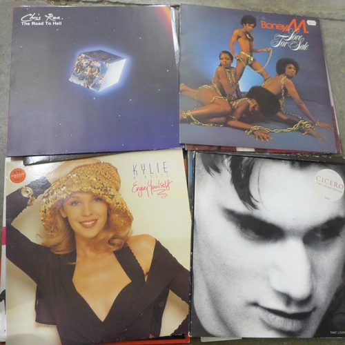 705 - A box of LP records, some sealed including Cliff Richard, Elton John, Perry Como, etc. (30)