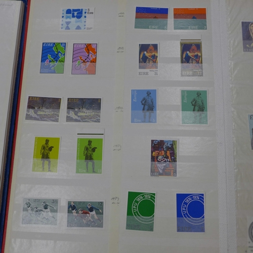 707 - Stamps; an album housing a mint and used collection from GB overprints through to 1970 with good ran... 