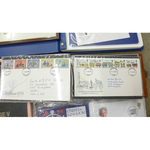 708 - An album of Post Office first day covers, an album of Queen Elizabeth II Silver Jubilee first day co... 