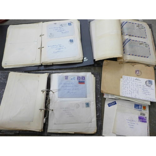 710 - Postal History; an accumulation in three albums and loose in a large box, hundreds of covers from 19... 