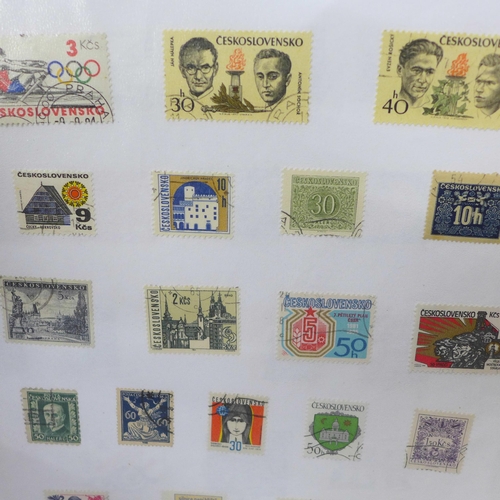 711 - Stamps; a box of stamps, covers, etc., loose and in albums