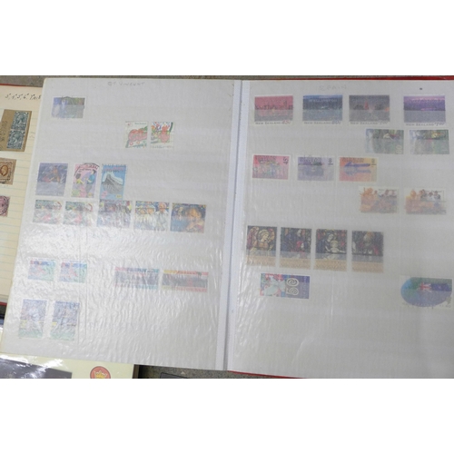 711 - Stamps; a box of stamps, covers, etc., loose and in albums