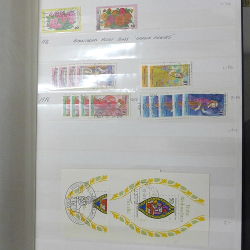 711 - Stamps; a box of stamps, covers, etc., loose and in albums