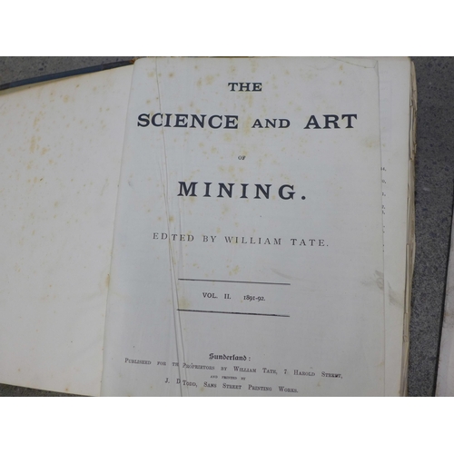 719 - Mining ephemera including one volume, Science and Art of Mining, 184192