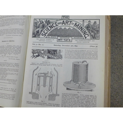 719 - Mining ephemera including one volume, Science and Art of Mining, 184192