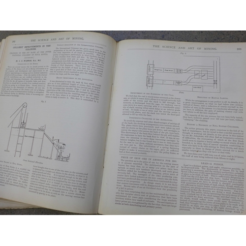 719 - Mining ephemera including one volume, Science and Art of Mining, 184192