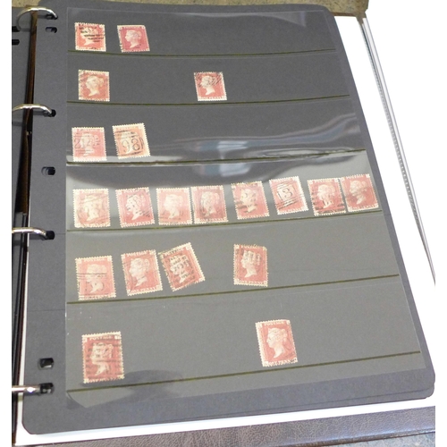 729 - Two small albums of first day covers, a part album of unused stamps, five empty stamp albums and a c... 